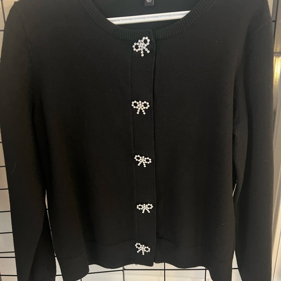 The Limited Black Cardigan with Rhinestone Detail - Picture 2 of 3